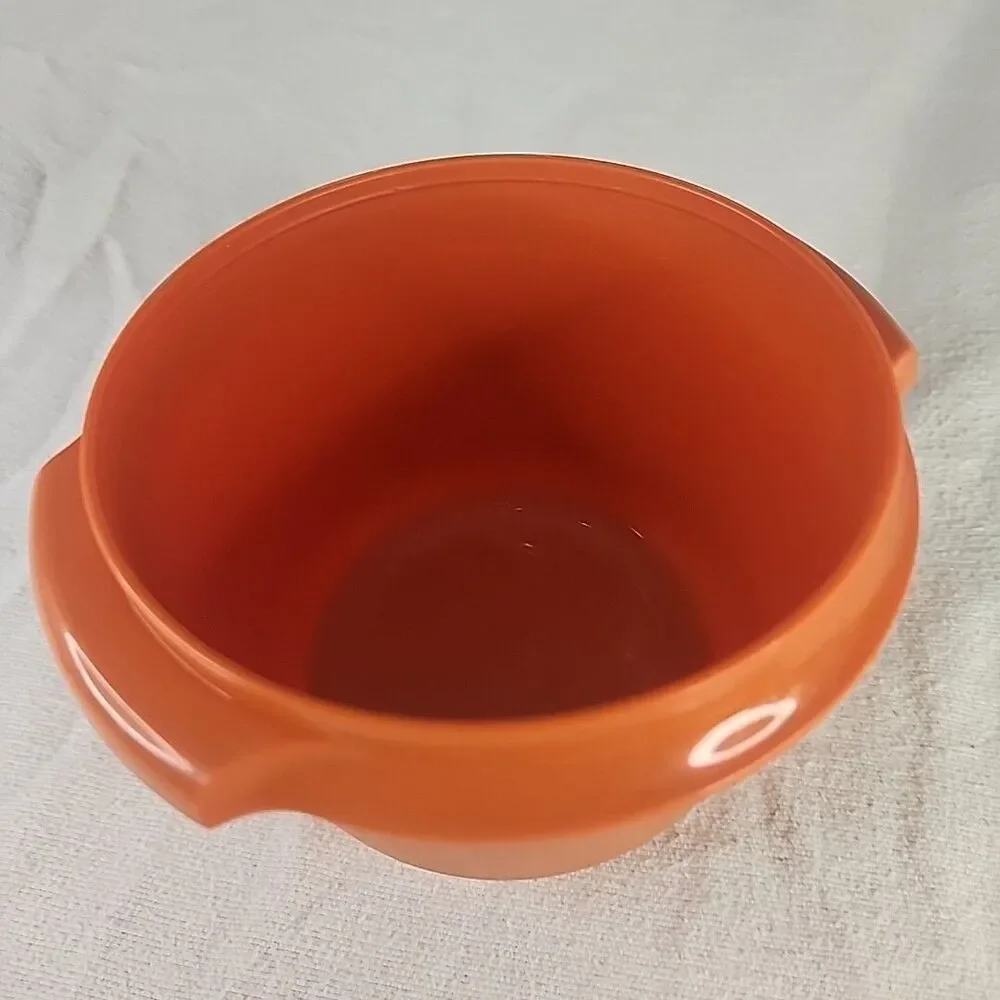 Canister Tupperware Servalier 886 Harvest Orange With Lid 812 Starburst Vintage